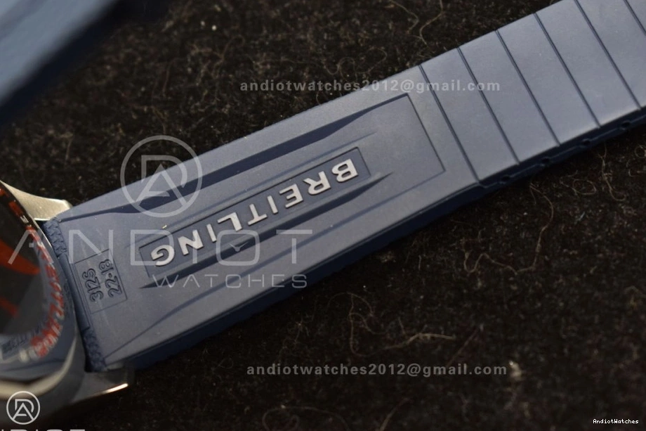 Automatic Blue Dial on 1168 Rubber 1:1 A SS Strap Blue SuperOcean 42 Contemporary BLSF Best Edition 0214